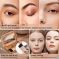 Oulac Waterproof Eyebrow Powder Gray Kit With Brow Brush 2 In1 Long Lasting Instant Eyebrow Pomade Powder Natural Makeup For S