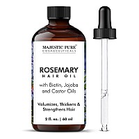 Majestic Pure 100 Pure Rosemary Oil For Hair Growth Infused With Biotin Hair Strenghtening Treatment Nourishing Volumizin