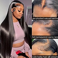 Dulove 250 Density Lace Front Wigs Human Hair 13X4 Hd Transparent Lace Frontal Glueless Wigs Human Hair Preplucked With Baby Hai