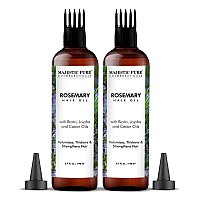 Majestic Pure 100 Pure Rosemary Oil For Hair Growth Infused With Biotin Hair Strengthening Treatment Nourishing Volumiz