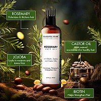 Majestic Pure 100 Pure Rosemary Oil For Hair Growth Infused With Biotin Hair Strengthening Treatment Nourishing Volumiz