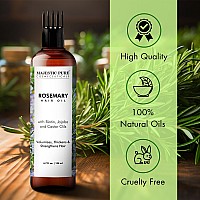 Majestic Pure 100 Pure Rosemary Oil For Hair Growth Infused With Biotin Hair Strengthening Treatment Nourishing Volumiz