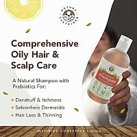 Natural Shampoo For Oily Hair Scalp Organic Raw Wildcrafted With Probiotics Hypoallergenic Sulfate Free Herbal Shampoo