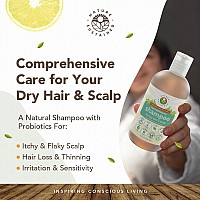 Natural Shampoo For Dry Hair Scalp Organic Raw Wildcrafted With Probiotics Hypoallergenic Sulfate Free Hydrating Shamp