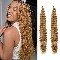 Curly Braiding Hair 24 Inch Ocean Wave Crochet Hair For Black Women Long Deep Wave Wet And Wavy Braiding Hair For Boho Braids 2