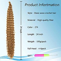 Curly Braiding Hair 24 Inch Ocean Wave Crochet Hair For Black Women Long Deep Wave Wet And Wavy Braiding Hair For Boho Braids 2