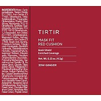 Tirtir Mask Fit Red Cushion Foundation Japans No1 Choice For Glass Skin Longlasting Lightweight Buildable Coverage Semi