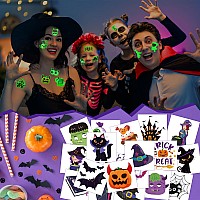 Mddruiqi 80 Styles Glow Halloween Tattoos For Kids Halloween Party Favors Halloween Tats Stickers Halloween Games Treats T