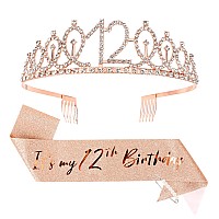 Cieher 12Th Birthday Crown 12Th Birthday Sash Pearl Pin Set Its My 12Th Birthday Sash 12 Birthday Tiara 12Th Birthday De