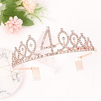 Cieher 4Th Birthday Crown 4Th Birthday Sash Pearl Pin Set Its My 4Th Birthday Sash 4 Birthday Tiara 4Th Birthday Decorat