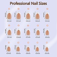 Misssix French Gel Nail Tips 150Pcs French Tip Press On Nails Medium Almond Brown No Need To File 3 In 1 Tips Prelasting Fak