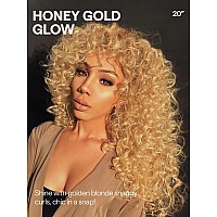 Gorgius Shaggy Haircuts Golden Blonde Wig With Bangs Curly Wig With Bangs Crafted With Stylearchive Technology Premium Fiber