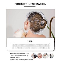 Yizijizi Disposable Shower Capslarge Thick Clear Waterproof Shower Cap For Women Large Size 205 Home Use Spa Hotel And Ha