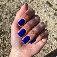 Navy Blue Press On Nails Short Square Natural Short Gel Nails Glue On Fall Colors 2024 Trendy Acrylic Nails Press Ons Featured