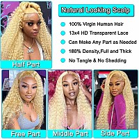 613 Lace Front Wig Human Hair 180 Density Blonde Wig Human Hair Wet And Wavy Wigs For Black Women Glueless Hd Lace Frontal Wig