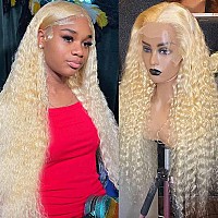 613 Lace Front Wig Human Hair 180 Density Blonde Wig Human Hair Wet And Wavy Wigs For Black Women Glueless Hd Lace Frontal Wig