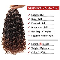 Qrhsuka Curly Crochet Hair Gogo Curl Crochet Hair For Women Ocean Wave Crochet Hair Synthetic Bohemian Crochet Braid Water Wave