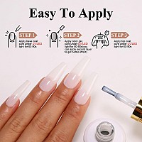 Imtiti Milky White Gel Polish 05 Fl Oz Milky White Gel Nail Polish Soak Off Led U V Nail Gel Polish Neutral Jelly Gel Nail Pol