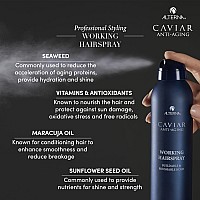 Caviar Antiaging Working Hairspray Travel Size 3 Fl Oz Buildable Brushable Hold Helps Control Frizz Adds Shine Sulfate