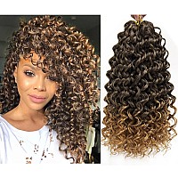 Qrhsuka Curly Crochet Hair Gogo Curl Crochet Hair For Women Ocean Wave Crochet Hair Synthetic Bohemian Crochet Braid Water Wave