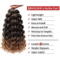 Qrhsuka Curly Crochet Hair Gogo Curl Crochet Hair For Women Ocean Wave Crochet Hair Synthetic Bohemian Crochet Braid Water Wave