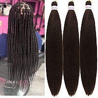 Dark Brown Braiding Hair Pre Stretched Kanekalon Braiding Hair Braids Hair