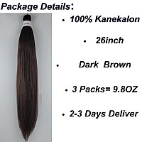 Dark Brown Braiding Hair Pre Stretched Kanekalon Braiding Hair Braids Hair