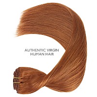 Wennalife Clip In Hair Extensions Real Human Hair 20 Inch 150G 9Pcs Human Hair Extensions Clip In Dirty Ginger Hair Extensions