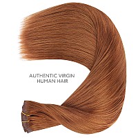 Wennalife Seamless Clip In Hair Extensions Human Hair 14 Inch 130G 7Pcs Dirty Ginger Real Hair Extensions Clip In Human Hair In