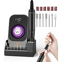 Portable Nail Drill Electric File 40000Rpm Professional Nail E File For Acrylic Nails Remove Nail Gel Polish Manicure Recharge