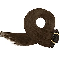 Full Shine Clip In Hair Extensions Sandy Human Hair Clip In Extensions Tripple Weft 18 Inch Thick Hair Extensions For Women Stra