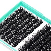 Bodermincer Blackcolored Cluster Lashes 240Pcs 20D40D Diy Eyelash Extension D Curl Long Individual Lashes Mixed Tray Faux Mink