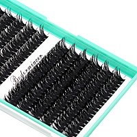 Bodermincer Blackcolored Cluster Lashes 240Pcs 20D40D Diy Eyelash Extension D Curl Long Individual Lashes Mixed Tray Faux Mink