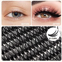 Bodermincer Blackcolored Cluster Lashes 240Pcs 20D40D Diy Eyelash Extension D Curl Long Individual Lashes Mixed Tray Faux Mink