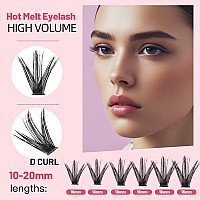 Bodermincer Blackcolored Cluster Lashes 240Pcs 20D40D Diy Eyelash Extension D Curl Long Individual Lashes Mixed Tray Faux Mink