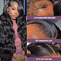 Ciknife 30 Inch 13X6 Lace Front Wigs Human Hair Pre Plucked 200 Density Body Wave Lace Front Wigs Human Hair Hd Transparent Fron