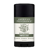 American Provenance Aluminum Free Natural Deodorant For Women And Men Juniper And Sage 24 Hour Odor Protection Cruelty Free