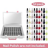 Fullcase Nail Polish Organizer Holder 54 Bottle Nail Storage Container For Opifor Sally Hansenfor Revlonfor Essiefor Aimeil