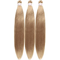 Kanekalon Braiding Hair Pre Stretched Grey Blonde Prestretched Braiding Hair Extensions Ez Braid Synthetic Box Braids Twist