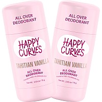 Happy Curves All Over Whole Body Deodorant For Women Aluminumfree Invisibile All Day Layer Of Odor Control Only For Sensit