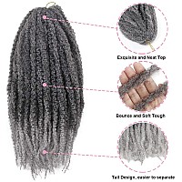 Afro Kinky Twist Crochet Hair Braids Marley Braid Hair 24Inch Senegalese Curly Crochet Synthetic Braiding Hair 6Packst1Bgrey