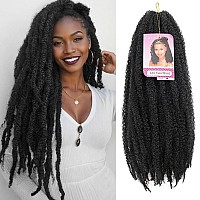 Byksvioc Marley Hair 18 Inch Marley Twist Hair Afro Twist Marley Braiding Hair For Faux Locs Crochet Hair Synthetic Hair Extensi