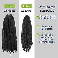 Byksvioc Marley Hair 18 Inch Marley Twist Hair Afro Twist Marley Braiding Hair For Faux Locs Crochet Hair Synthetic Hair Extensi