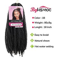 Byksvioc Marley Hair 18 Inch Marley Twist Hair Afro Twist Marley Braiding Hair For Faux Locs Crochet Hair Synthetic Hair Extensi