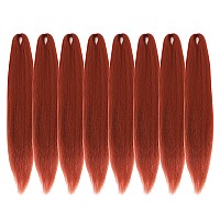 Difunee Prestretched Braiding Hair 30 Inch 8 Packs Orange Super Long Braiding Hair For Twist Or Box Braids Yaki Texture Hot