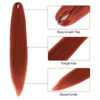 Difunee Prestretched Braiding Hair 30 Inch 8 Packs Orange Super Long Braiding Hair For Twist Or Box Braids Yaki Texture Hot