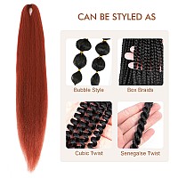 Difunee Prestretched Braiding Hair 30 Inch 8 Packs Orange Super Long Braiding Hair For Twist Or Box Braids Yaki Texture Hot