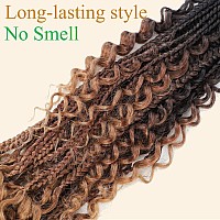 9 Packs Goddess Box Braids Crochet Hair12 Inch Boho Crochet Braids With Curly Endsbohomian Box Braiding Hair For Black Women D