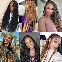 9 Packs Goddess Box Braids Crochet Hair12 Inch Boho Crochet Braids With Curly Endsbohomian Box Braiding Hair For Black Women D