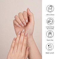 Danni Toni Semi Cured Gel Nail Strips Nude Translucent Starlight Mythology Cat Eye Gel Nail Stickers Moon And Stars Gel Nail